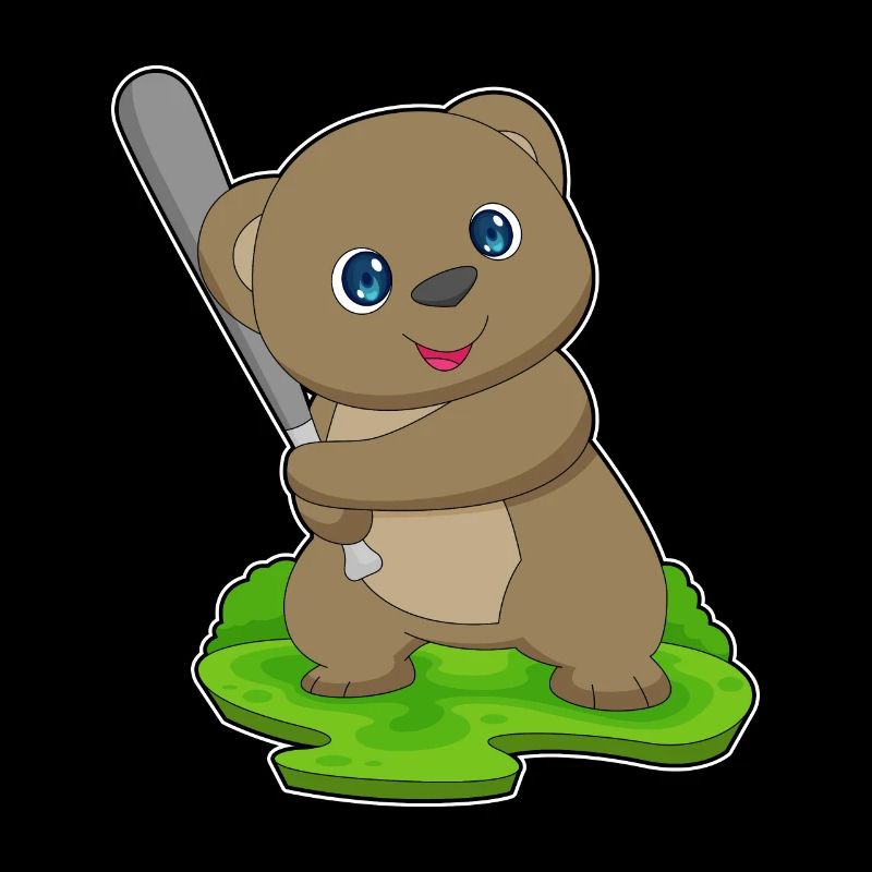 Bear Baseball Baseball Bat