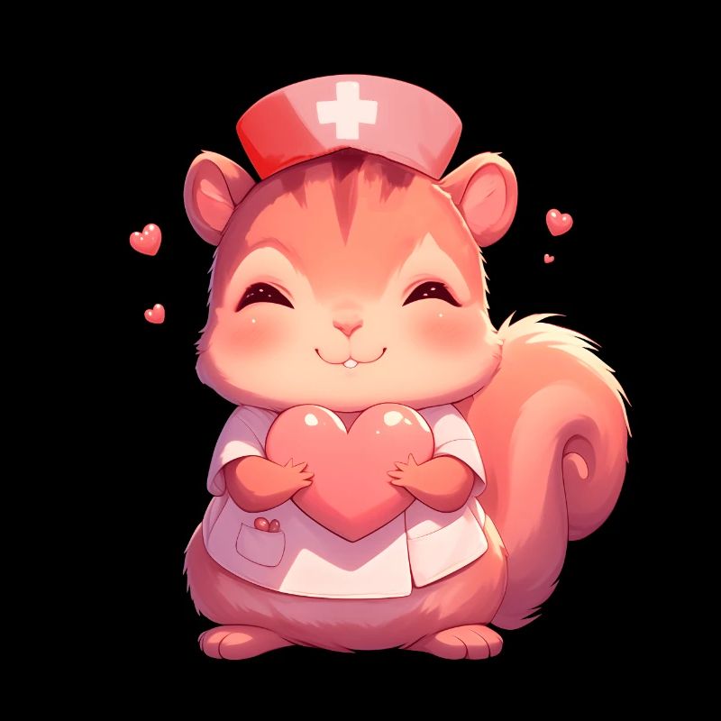 Ärztin Eichhörnchen Pflegerin Krankenschwester