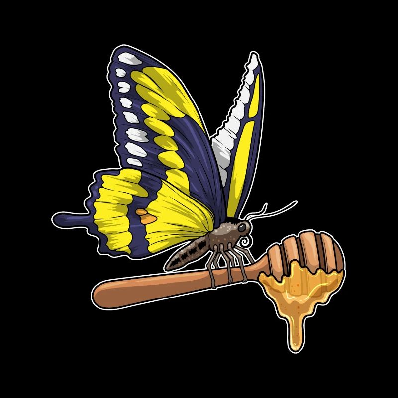 Cuillère à miel papillon