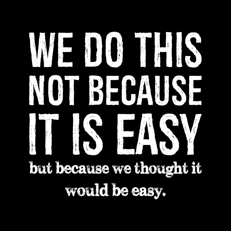 we do this not because it is easy