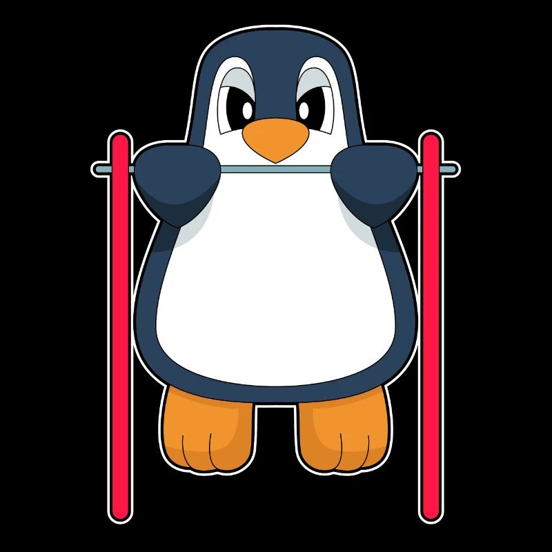 Penguin Bodybuilder Pull-ups Bodybuilding