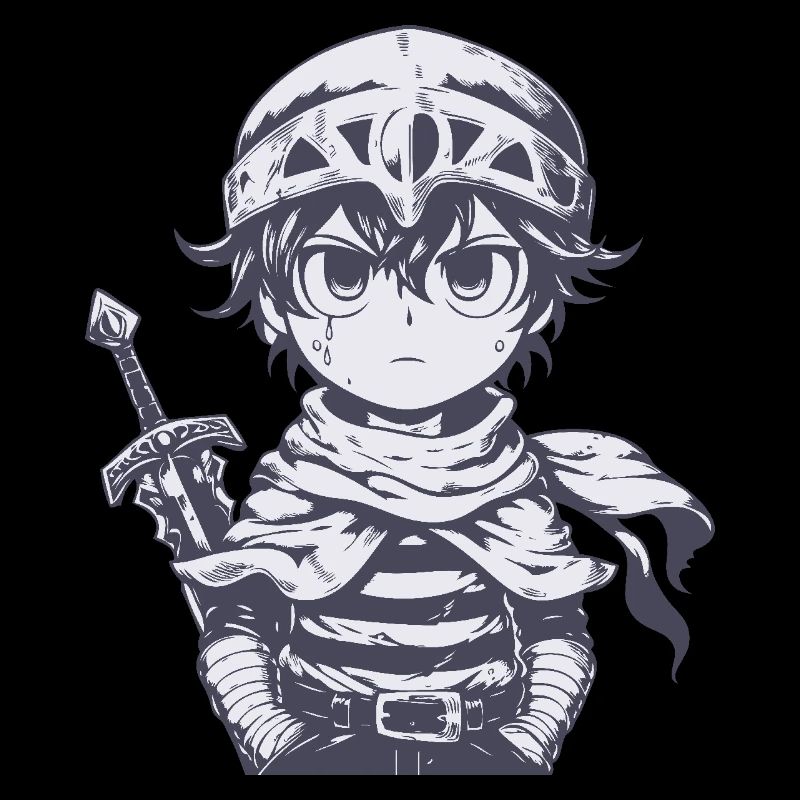 Petit chevalier de la forêt avec épée