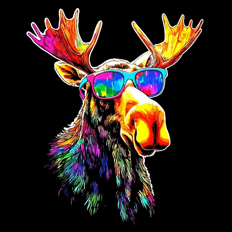 Elch Moose Elchbulle Geweih Hirsch Wilde Elche