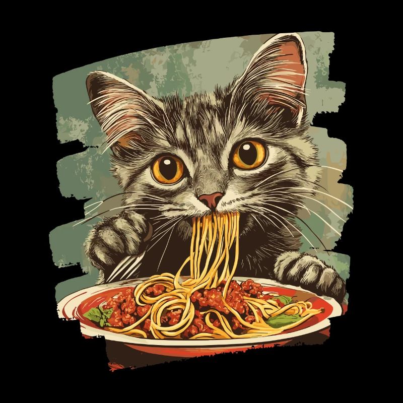 Cat Noodles Retro