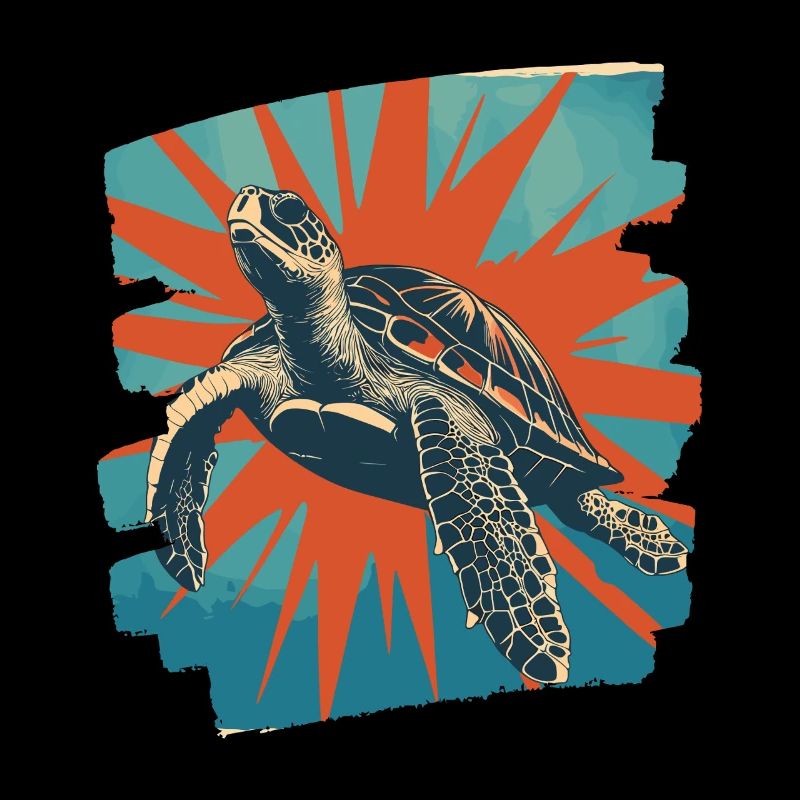 Tortue de mer rétro