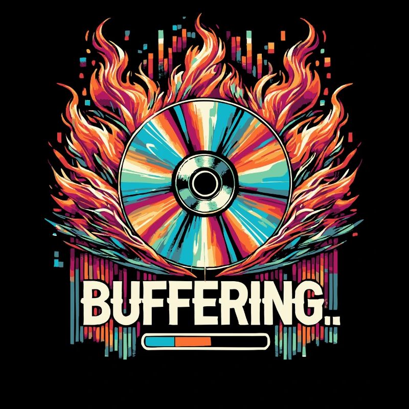 Buffering - Flamingo CD Retro Nostalgic Design