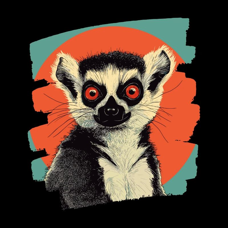 Lémurien rétro