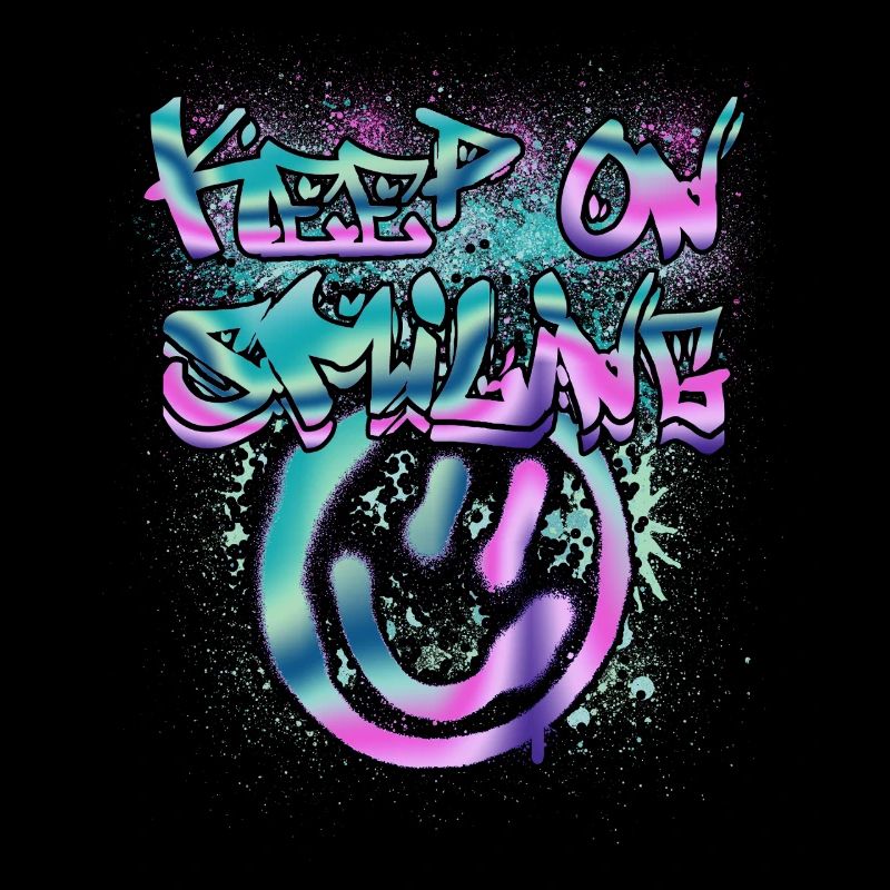 Smileys et texte phosphorescents