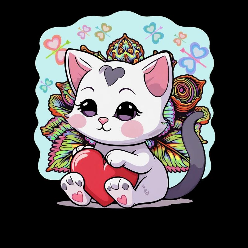 Indische Katze Katzen Herz Herzen indisch Kätzchen