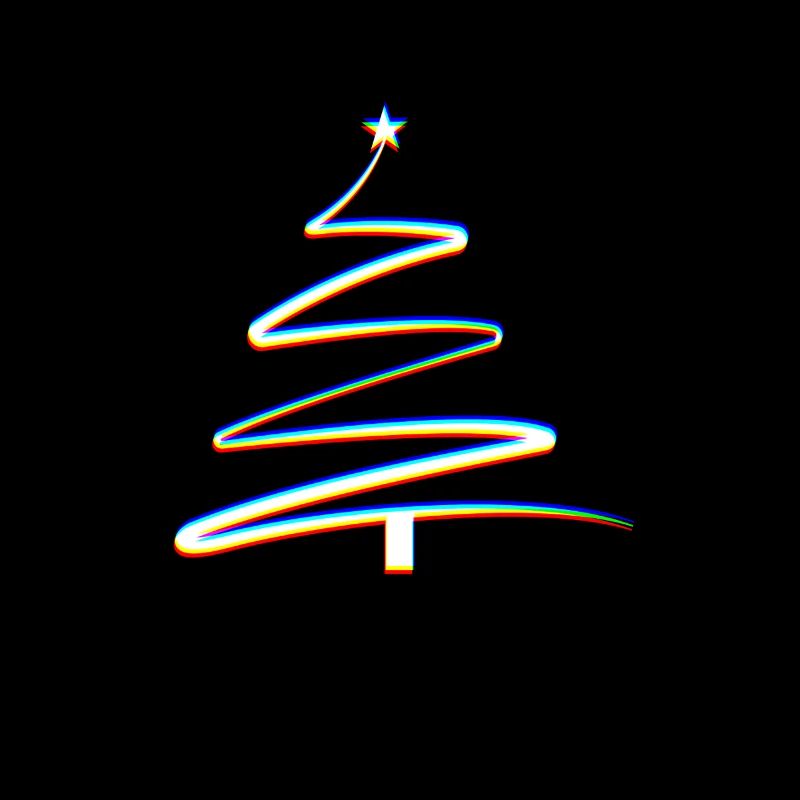 Abstract Christmas Tree Trippy Effect
