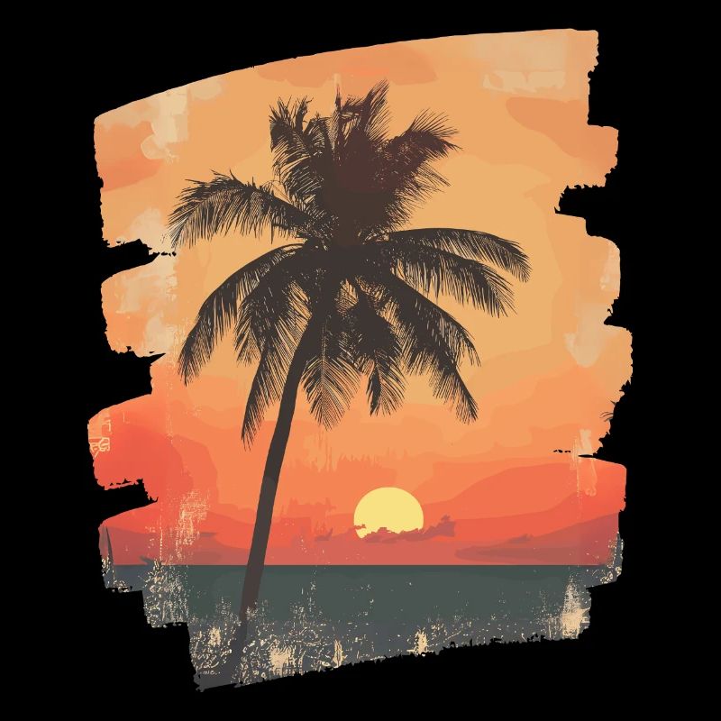 Palm Tree Sunset Summer Sun
