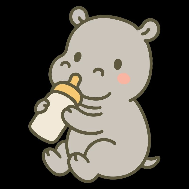 Flusspferdchen mit Fläschchen