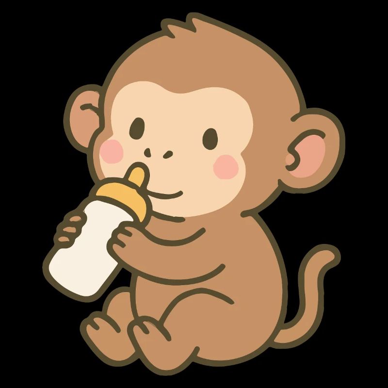 Fläschchen-Äffchen