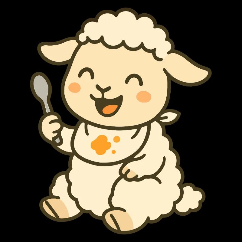 Snack time with lamb