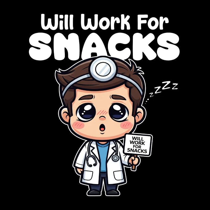 WILL WORK FOR SNACKS - DOCTOR GIFT