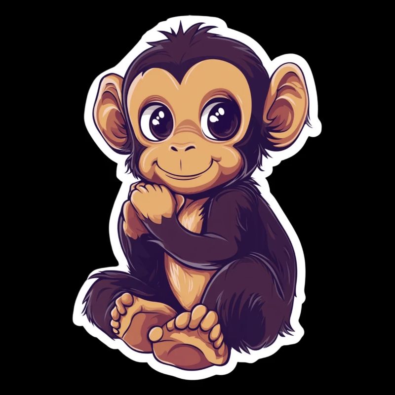 Singe mignon Singe mignon Cadeau pour les fans de singe