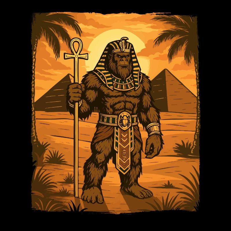Pharao Bigfoot Kryptid Ägypter Sasquatch Yeti