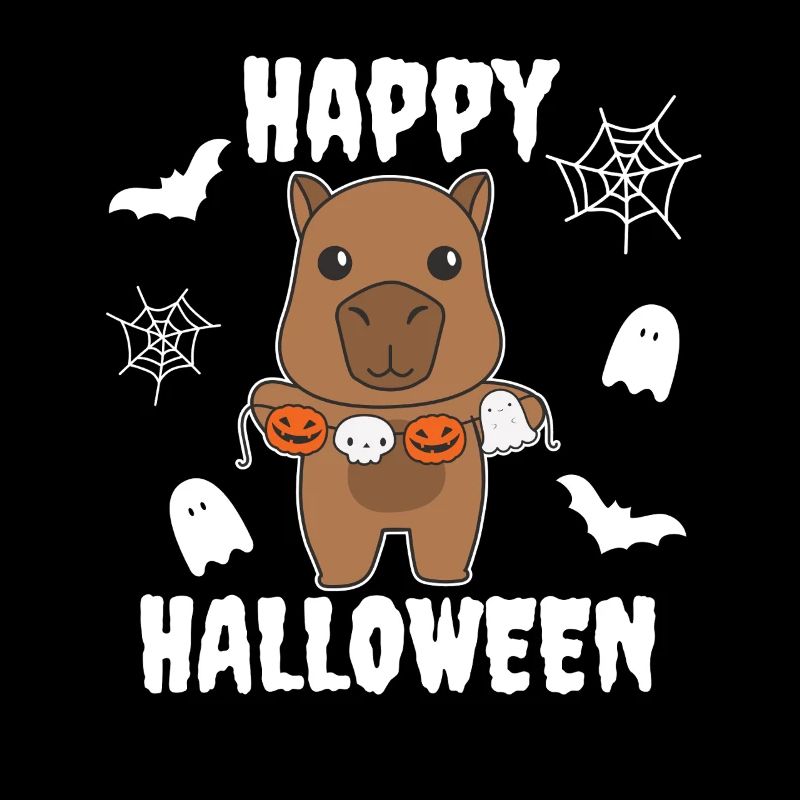 Capybara Happy Halloween Pumpkin Ghost Costume