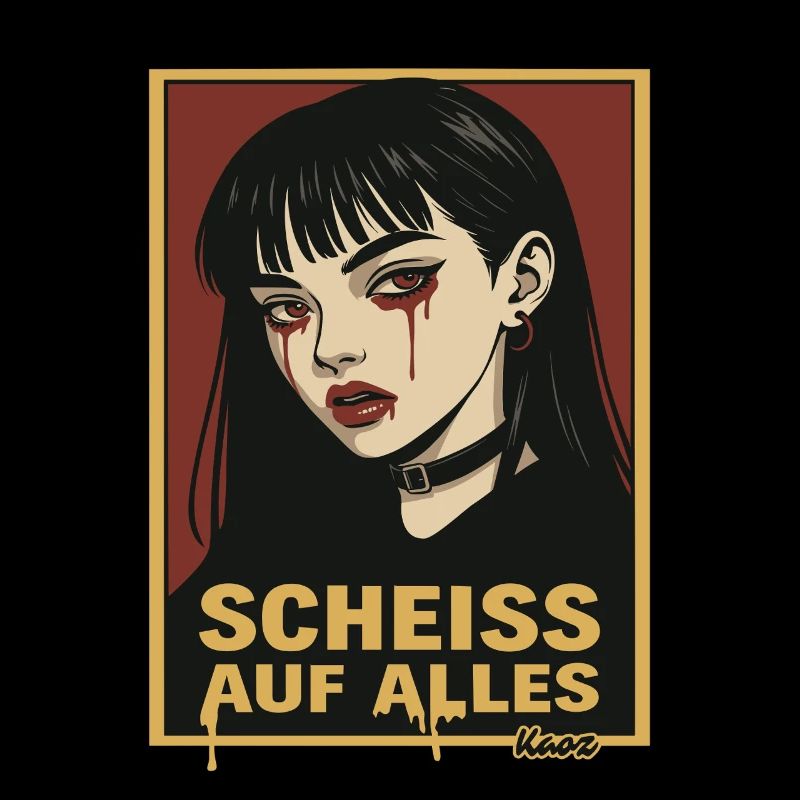 Fille gothique emo avec déclaration