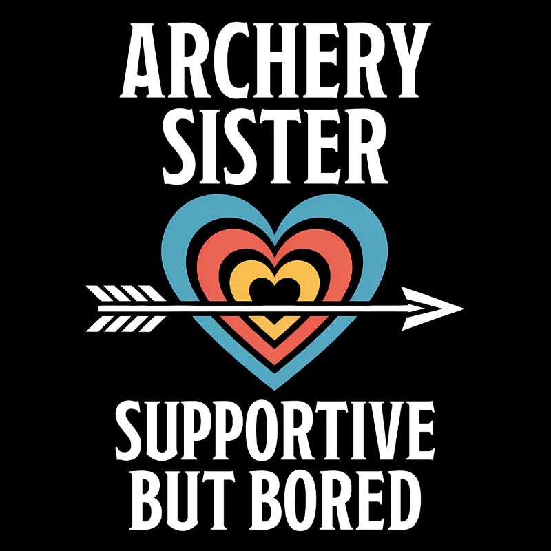 Bogenschießen Herzscheibe mit Bogen und Spruch