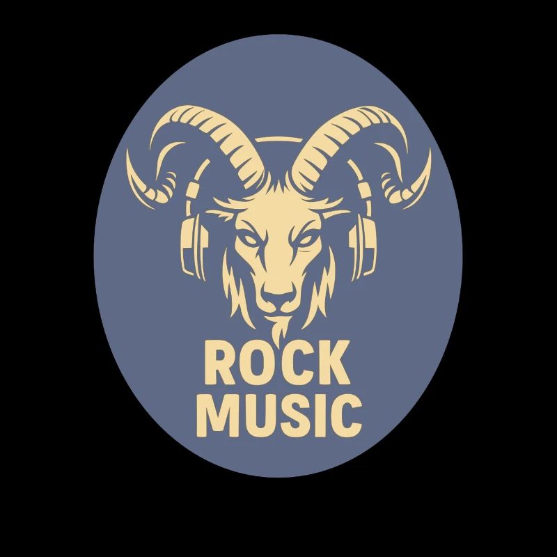 Steinbock mit Kopfhörern