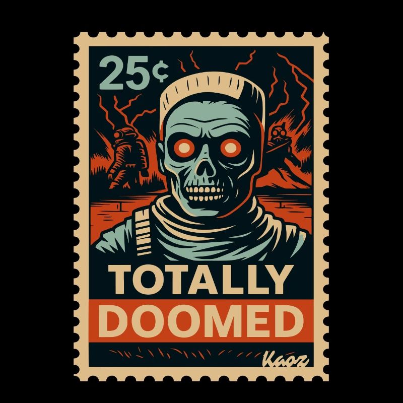 Apocalyptic Skull Illustration Design