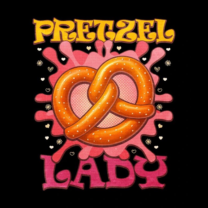 Kunterbunter Bretzel mit Mädchen-Slogan