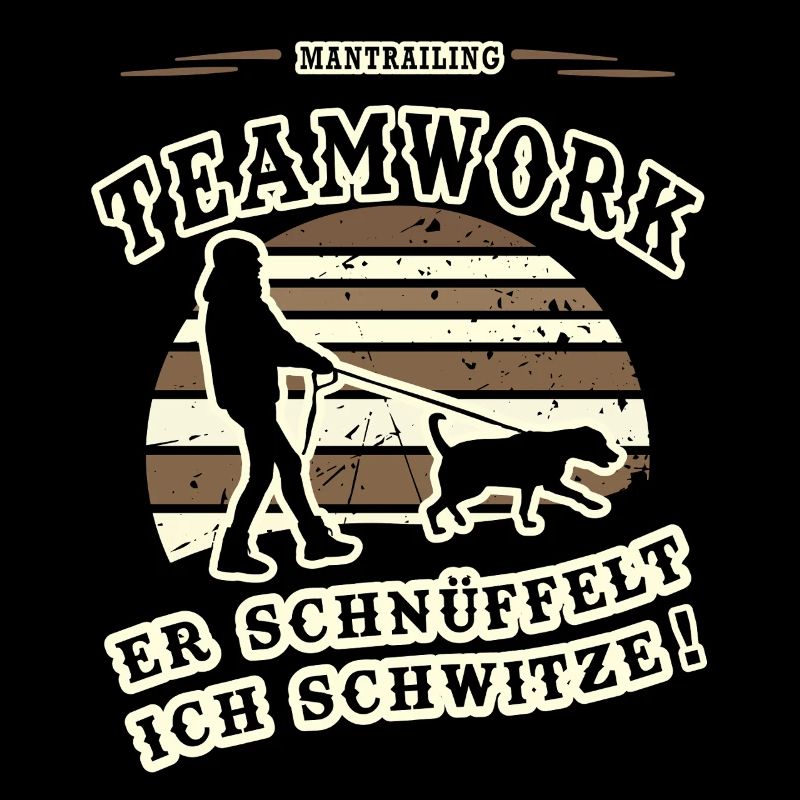 Mantrailing Teamwork Er schnüffelt Ich Schwitze