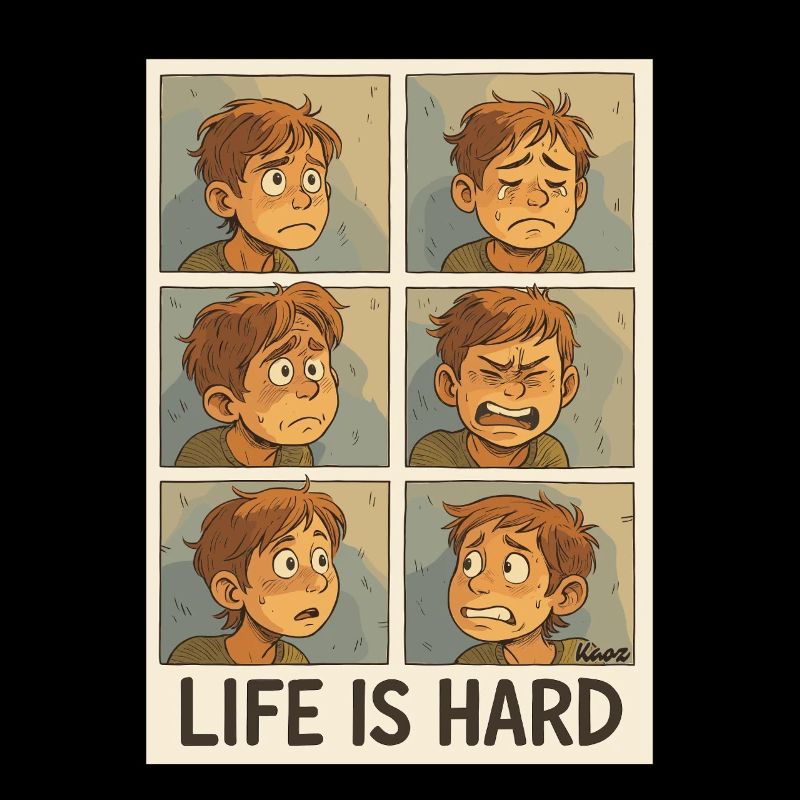 Expressive Childhood Emotions Illustration