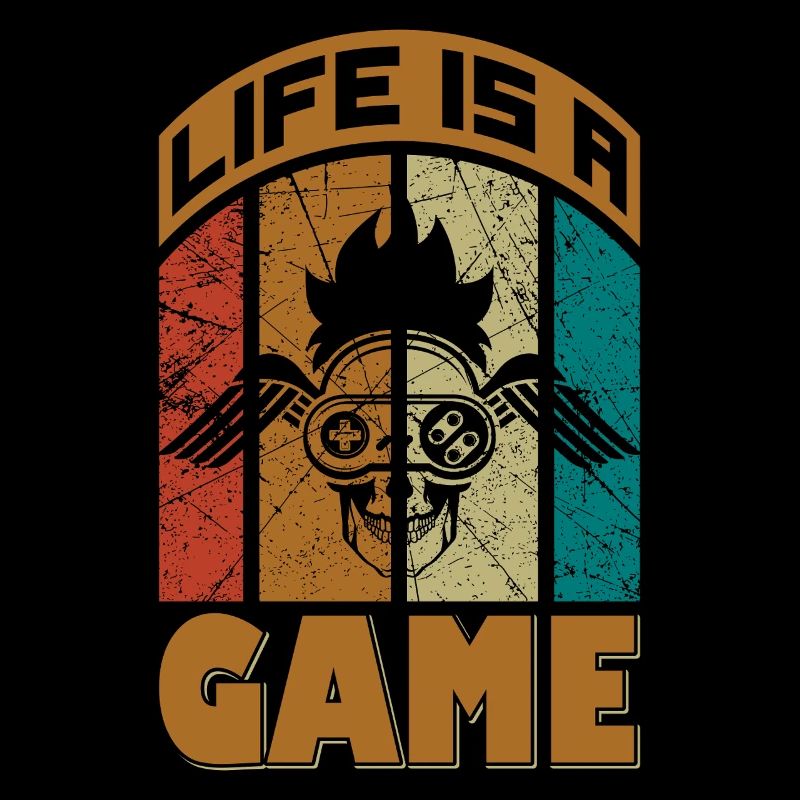 Leben ist ein Spiel Retro Design