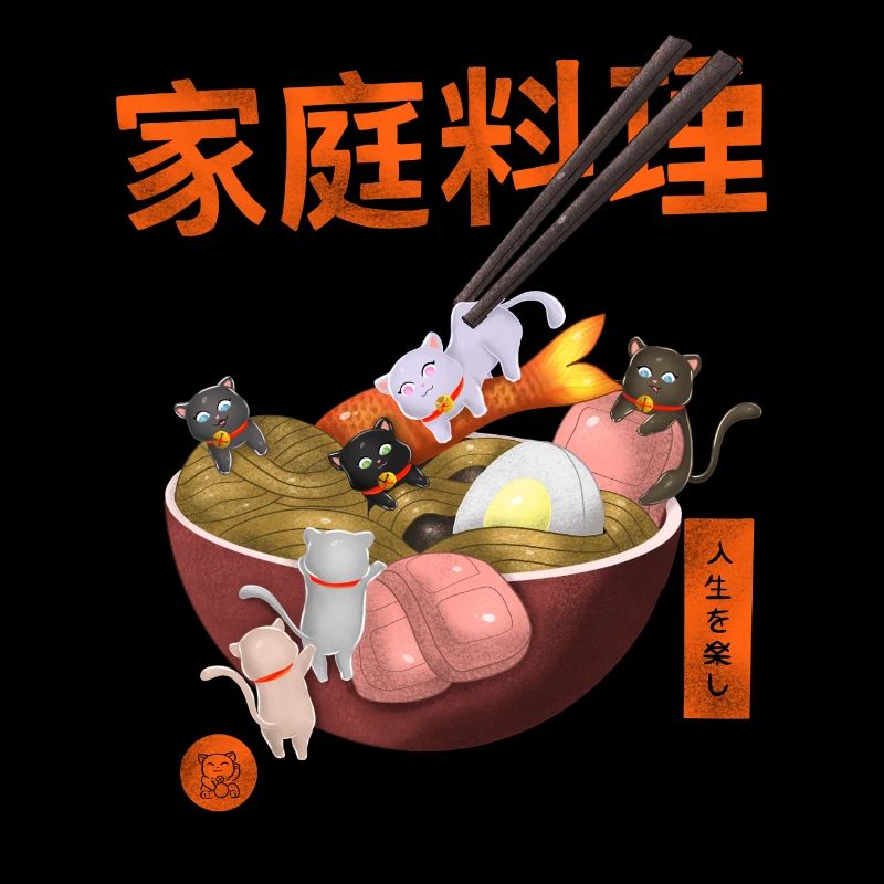 Whimsical Cats Noodle Bowl 