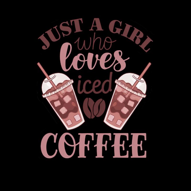 Mädchen, das Eiskaffee liebt