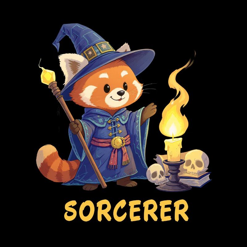 Magicien Panda Rouge – Dessin animé du Sorcier