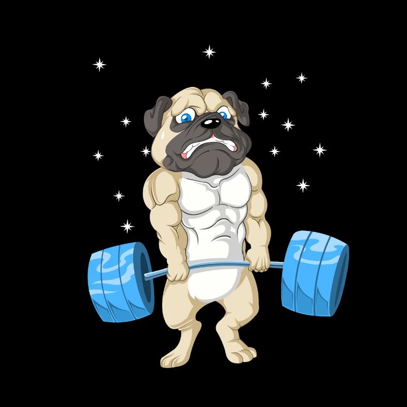 Pug weightlifting Gym