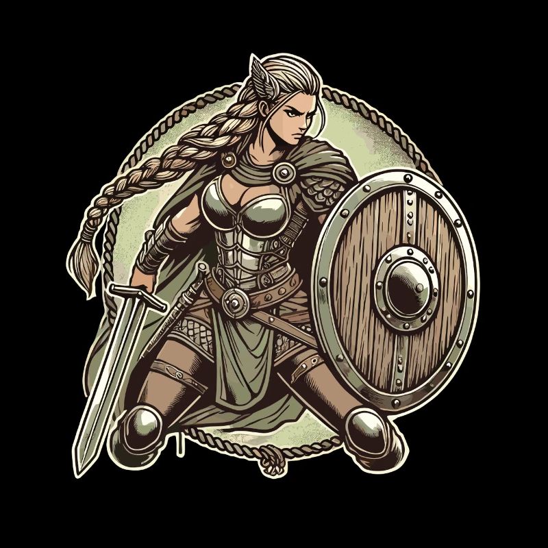 Warrior with shield and sword