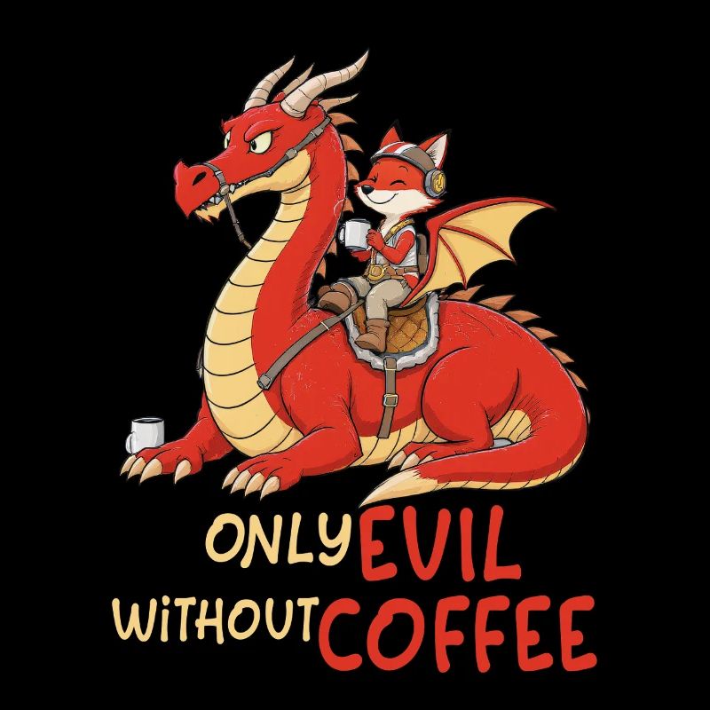 Fox on Dragon – Only Evil Without Coffee
