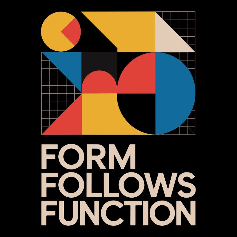 Bauhaus Form Follows Function Geometric Art