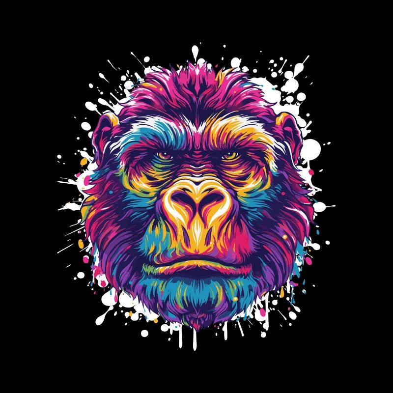 Gorilla Farbklecks Tier