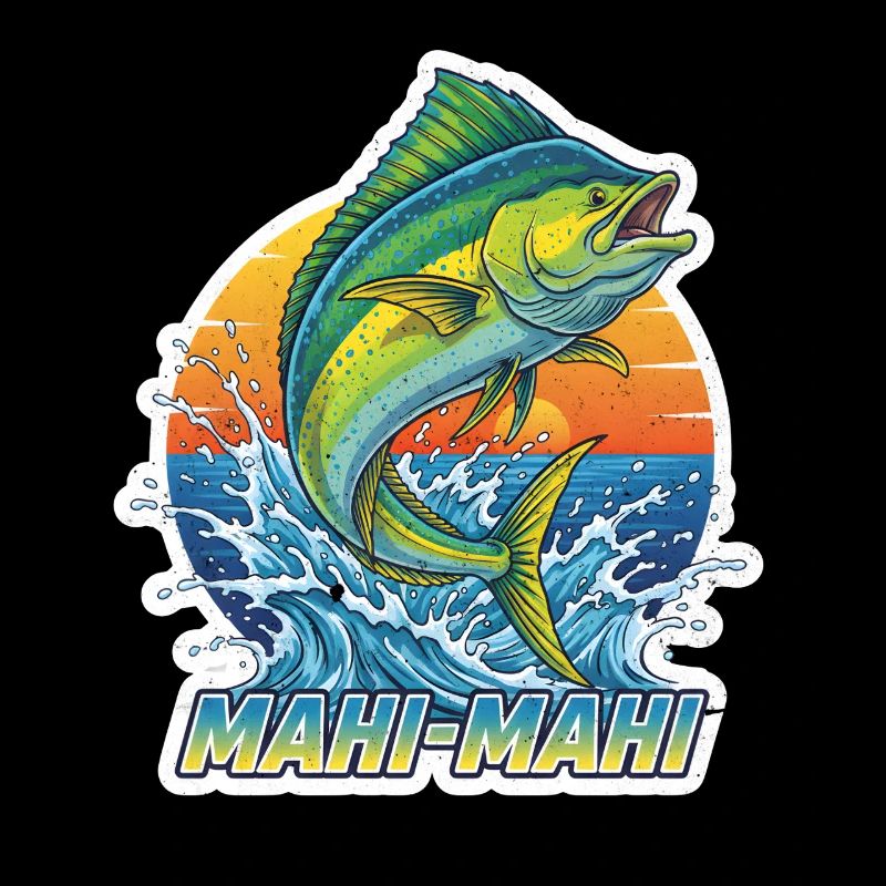 Mahi Mahi Jump at Sunset