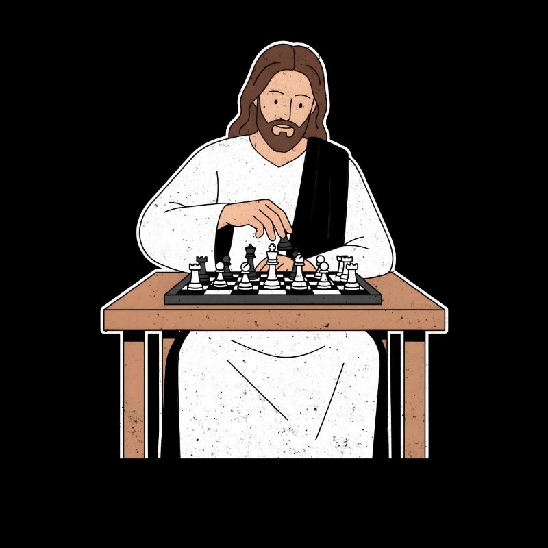 Saint Train aux échecs / Jesus Chess
