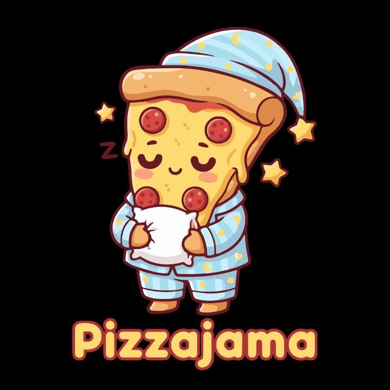 Funny Pizza Pyjama Pizzajama Cartoon