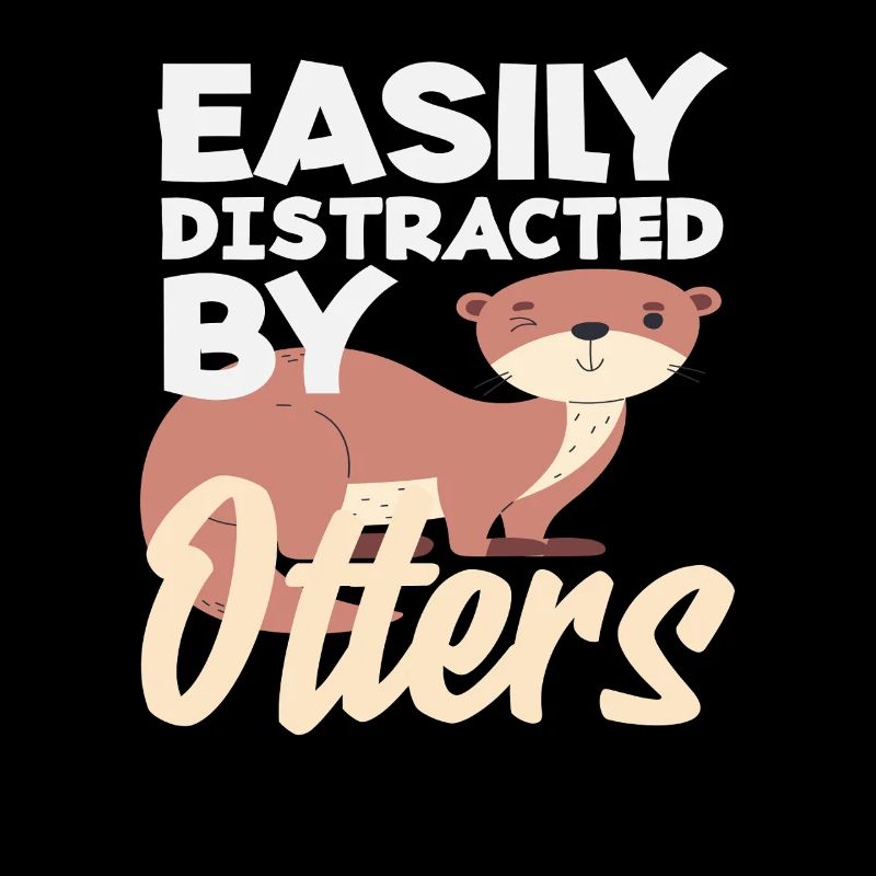 Loutre de mer dessin animé distrait par