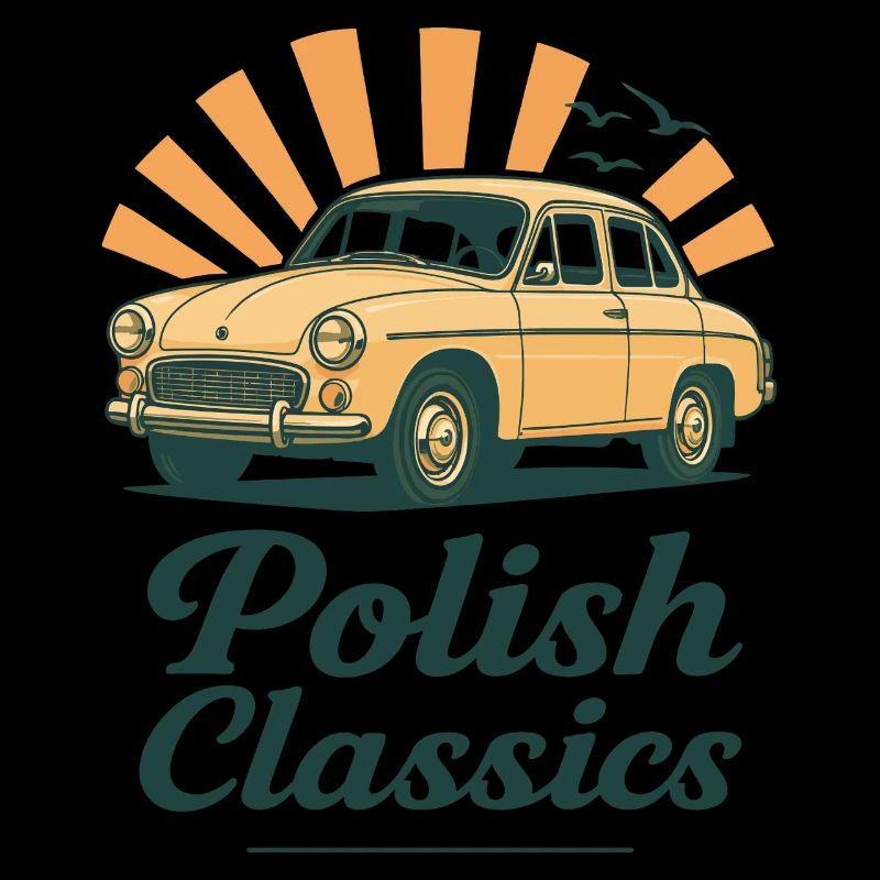 Polish Classic Mermaid Car Nostalgic Polish Pride