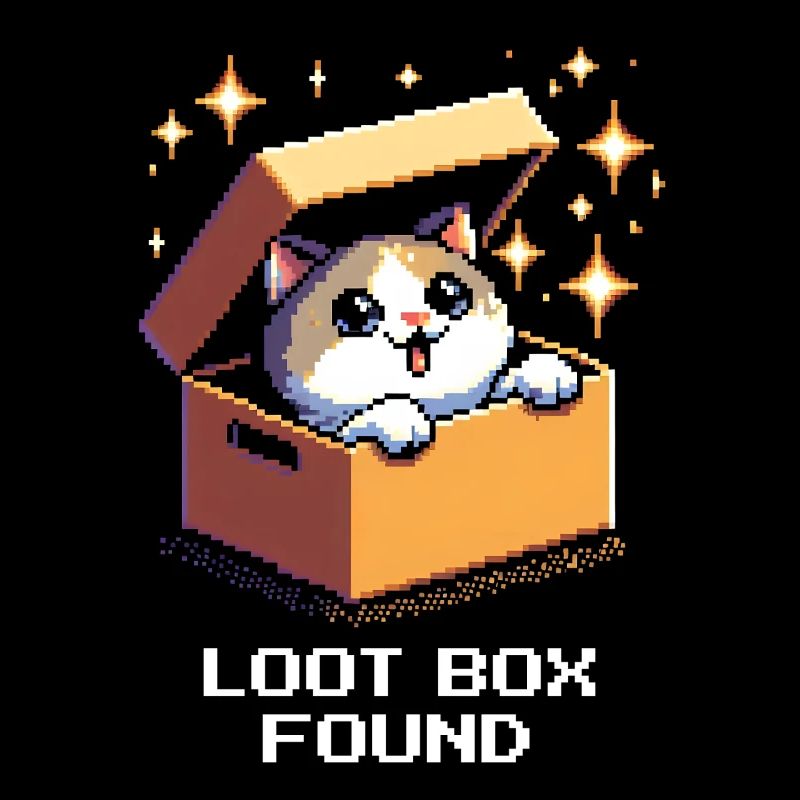 Loot box found | Cat Gaming Humor