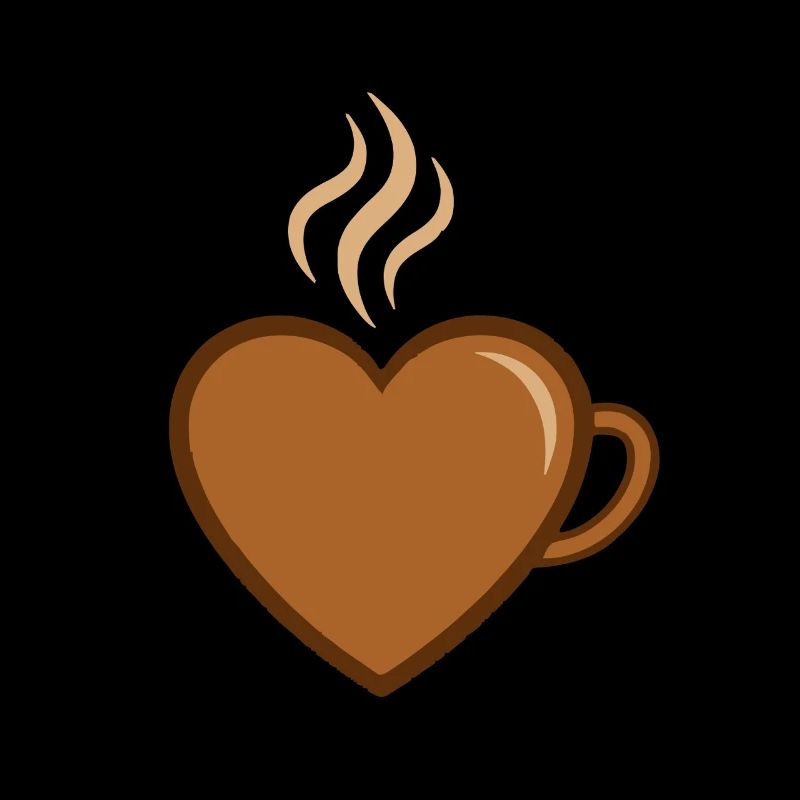 Coffee Heart Artwork Caffeine Lover