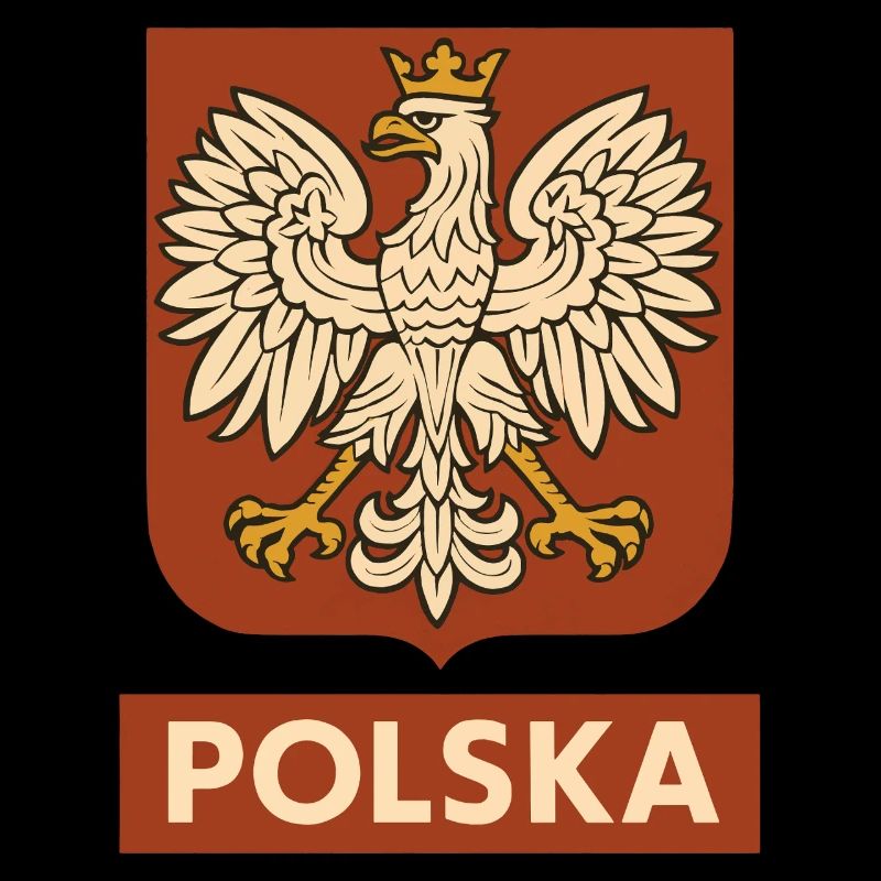 Polish White Eagle Vintage Heraldic Emblem