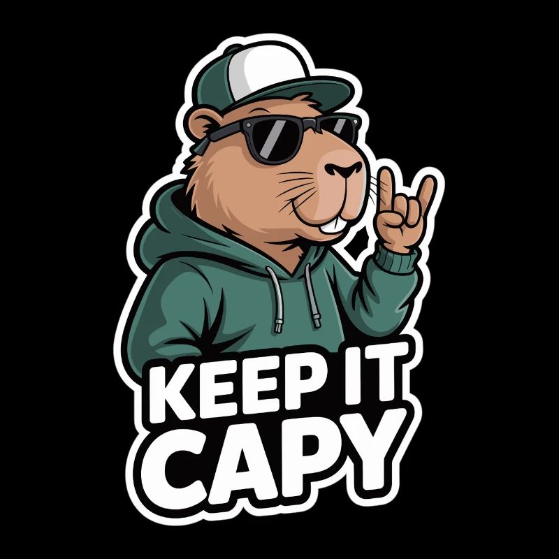 Keep It Capy Sweat à capuche Capybara