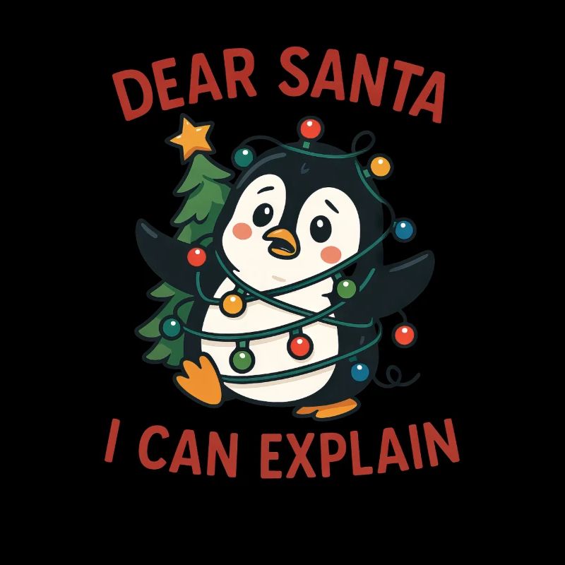 Mignon pingouin arbre de Noël Noël Lumière Fun