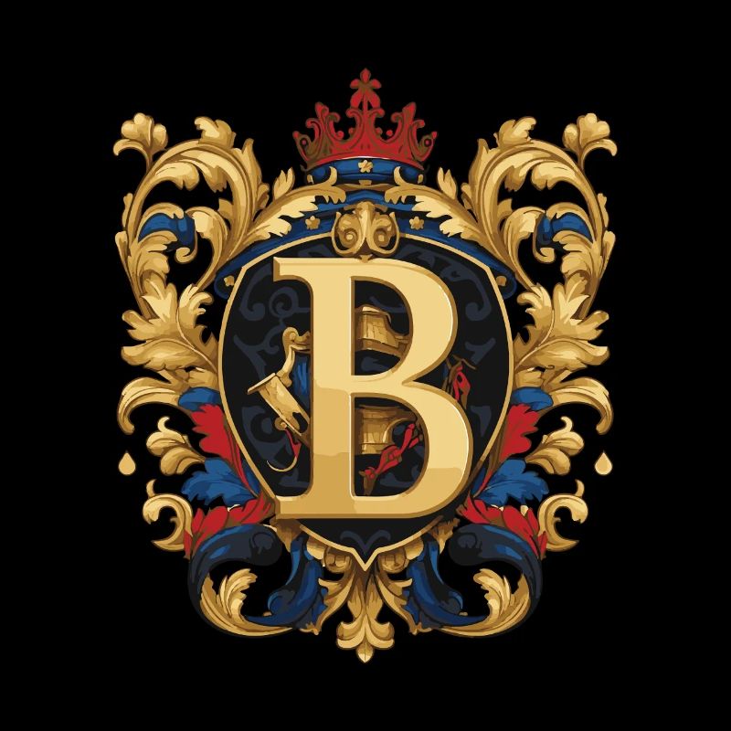 B Buchstabe Name Krone