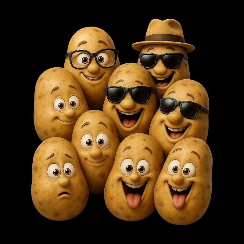 Des patates qui rient avec style